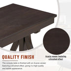 48-Inch Rustic Vintage Console Table --- Farmhouse Style Entryway Table with Open Shelf and Sturdy Construction