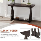 48-Inch Rustic Vintage Console Table --- Farmhouse Style Entryway Table with Open Shelf and Sturdy Construction