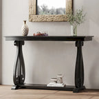 48-Inch Rustic Vintage Console Table --- Farmhouse Style Entryway Table with Open Shelf and Sturdy Construction