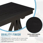 48-Inch Rustic Vintage Console Table --- Farmhouse Style Entryway Table with Open Shelf and Sturdy Construction