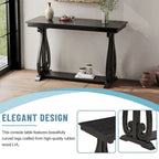 48-Inch Rustic Vintage Console Table --- Farmhouse Style Entryway Table with Open Shelf and Sturdy Construction
