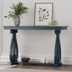 48-Inch Rustic Vintage Console Table --- Farmhouse Style Entryway Table with Open Shelf and Sturdy Construction