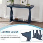 48-Inch Rustic Vintage Console Table --- Farmhouse Style Entryway Table with Open Shelf and Sturdy Construction