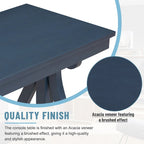 48-Inch Rustic Vintage Console Table --- Farmhouse Style Entryway Table with Open Shelf and Sturdy Construction