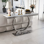 50 inch Rectangle Console Table with Circle Base