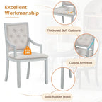 5-Piece Dining Set Extendable Round Dining Table and 4 Upholstered Back Chairs for Kitchen Dining Room