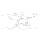 East West Furniture Dining Set- an Oval Dining Table and Wood Seat Chairs, Linen White(Pieces Options)