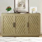 Classic Vintage Wooden Sideboard with Adjustable Internal Shelves