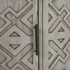 Accent Storage Cabinet Sideboard Wooden Cabinet with Antique Pattern Doors for Hallway, Entryway, Living Room