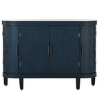 Accent Storage Cabinet Sideboard Wooden Cabinet with Antique Pattern Doors for Hallway, Entryway, Living Room