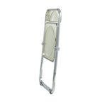 Acrylic Folding Dining Chair with Chrome Frame Set of 4 Lawrence Series by LeisureMod