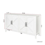 59 Freestanding Storage Cabinet with 4 Doors Buffet/Sideboard