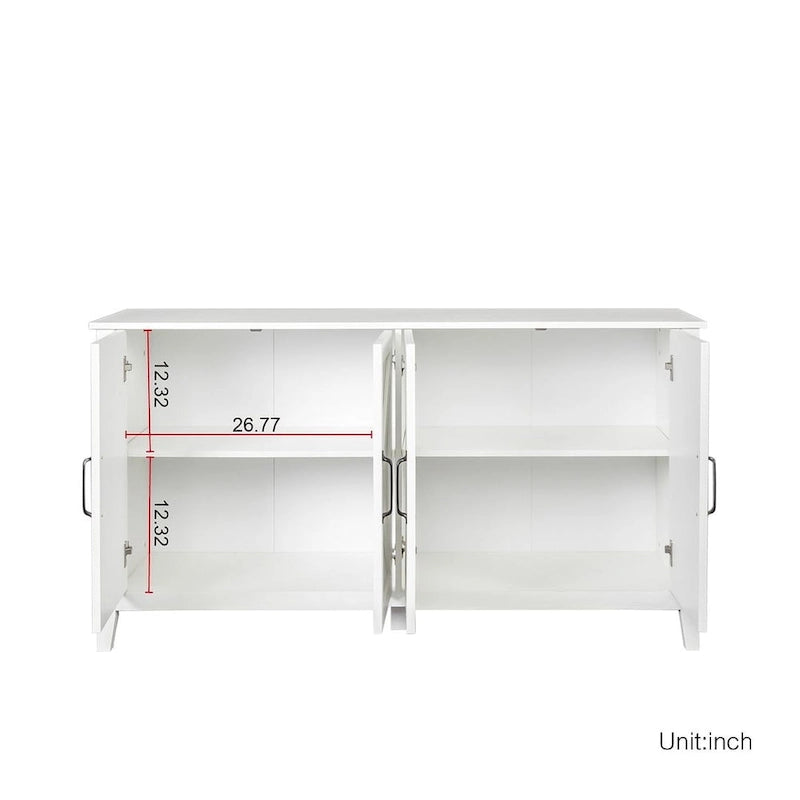 59 Freestanding Storage Cabinet with 4 Doors Buffet/Sideboard