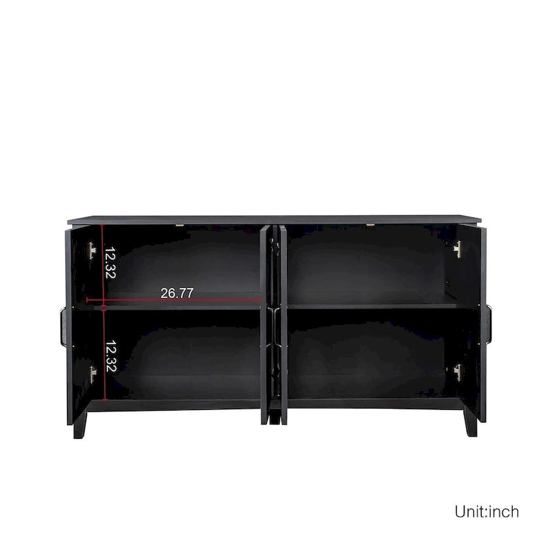 59 Freestanding Storage Cabinet with 4 Doors Buffet/Sideboard