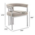 Best Quality Furniture Matte Brushed Chrome Dining Chairs (Set of 2) - N/A