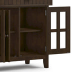 WYNDENHALL Normandy SOLID WOOD 60 inch Wide Rectangle Transitional Large Sideboard Buffet in Brunette Brown