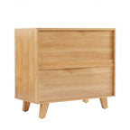 Modern White Oak Storage Solid Wood Drawer Dresser Side Cabinet