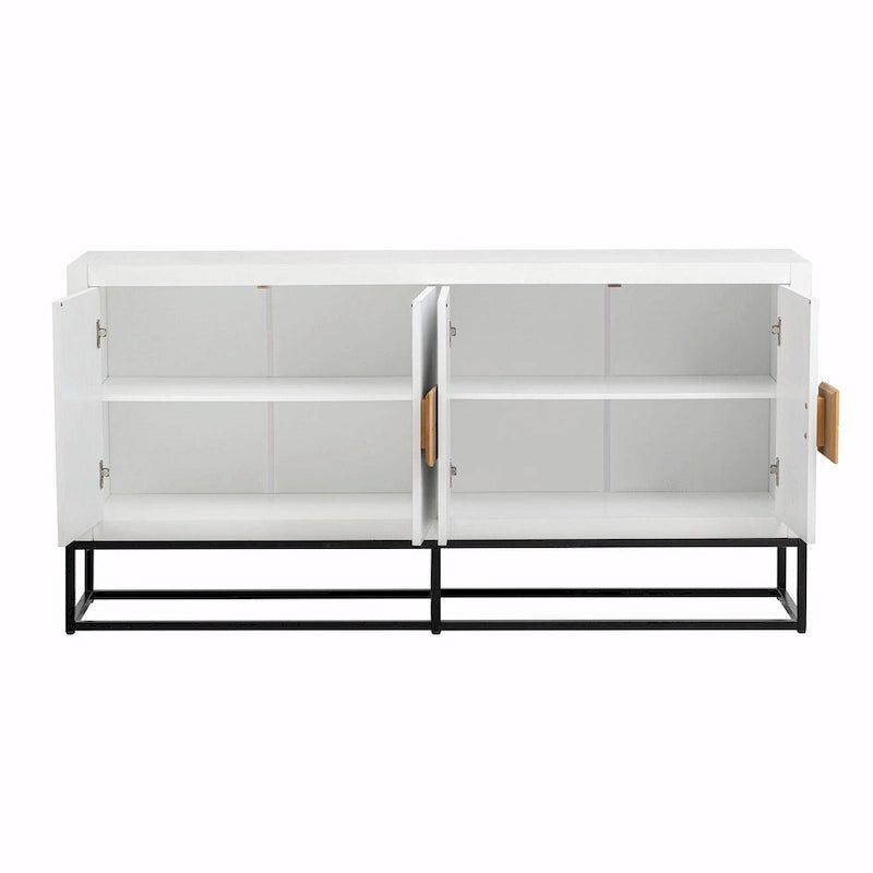 Luxurious Cabinet with Unique Support Legs and Adjustable Shelves