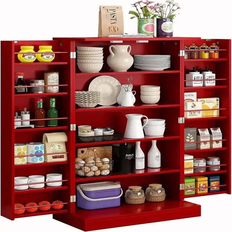 Storage Cabinet with Doors and Adjustable Shelves - 12D x 23.62W x 41H