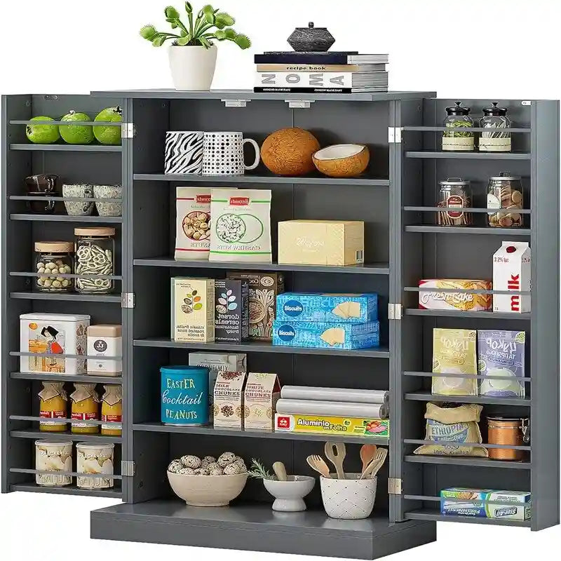 Storage Cabinet with Doors and Adjustable Shelves - 12D x 23.62W x 41H