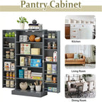 Storage Cabinet with Doors and Adjustable Shelves - 12D x 23.62W x 41H