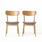 DINING CHAIR beautifully finished wood frame RUBBERWOOD LEGS UPHOLSTERED