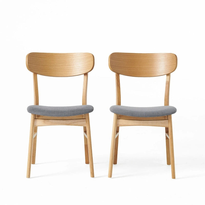 DINING CHAIR beautifully finished wood frame RUBBERWOOD LEGS UPHOLSTERED