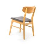 DINING CHAIR beautifully finished wood frame RUBBERWOOD LEGS UPHOLSTERED