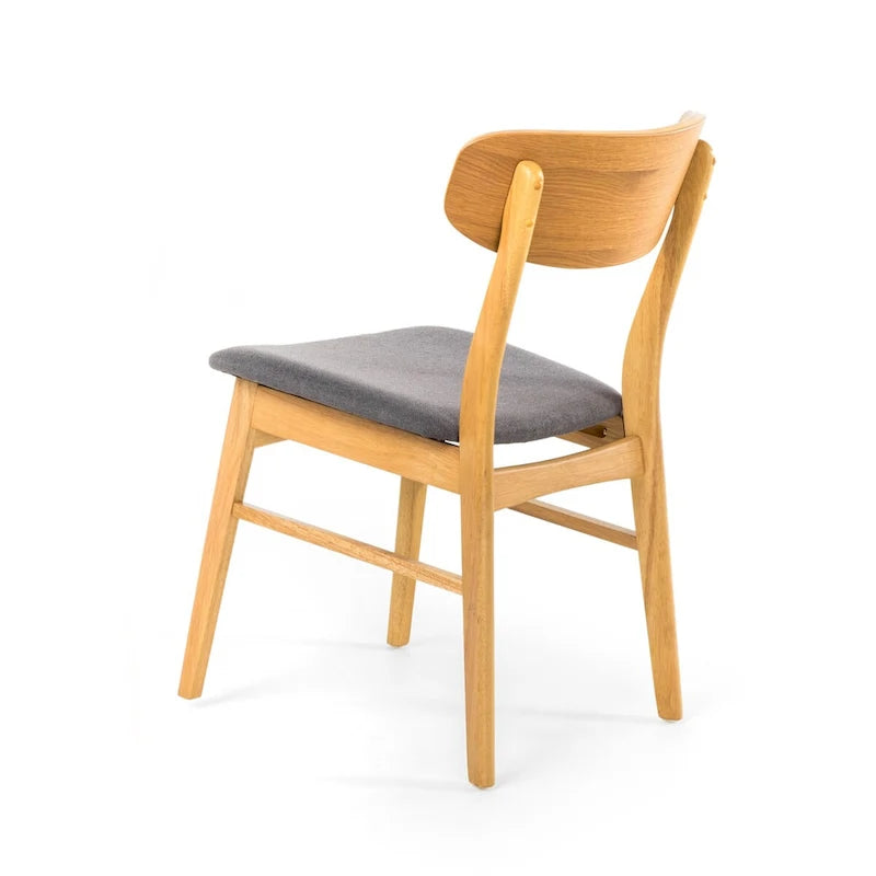 DINING CHAIR beautifully finished wood frame RUBBERWOOD LEGS UPHOLSTERED