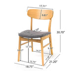 DINING CHAIR beautifully finished wood frame RUBBERWOOD LEGS UPHOLSTERED
