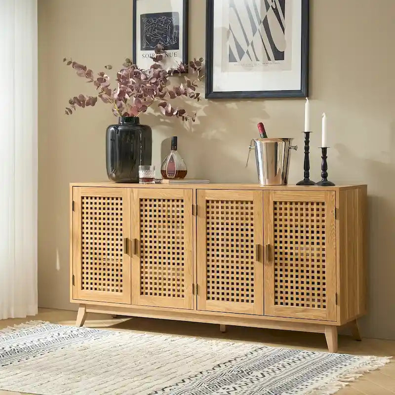 Alexis Contemporary 58Wide Sideboard with Solid Wood Legs by HULALA HOME