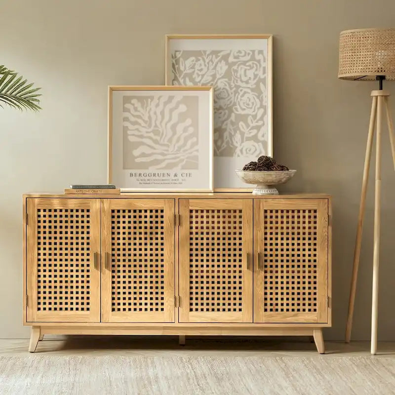 Alexis Contemporary 58Wide Sideboard with Solid Wood Legs by HULALA HOME