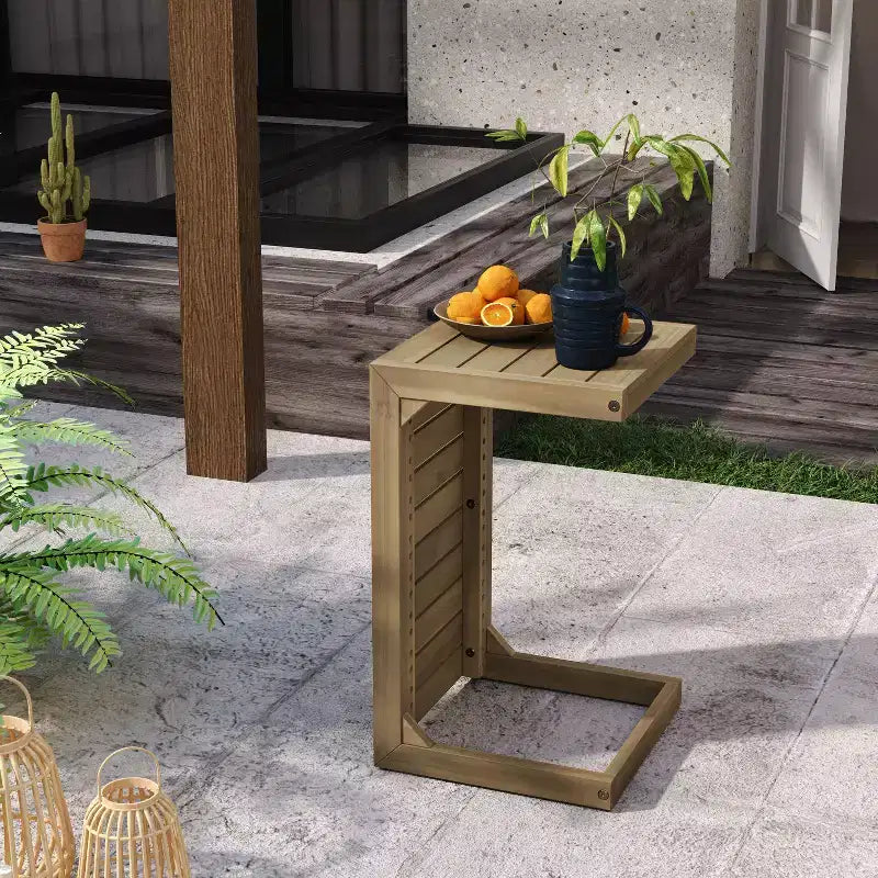 Christopher Knight Home Grein C-shape Acacia End Table