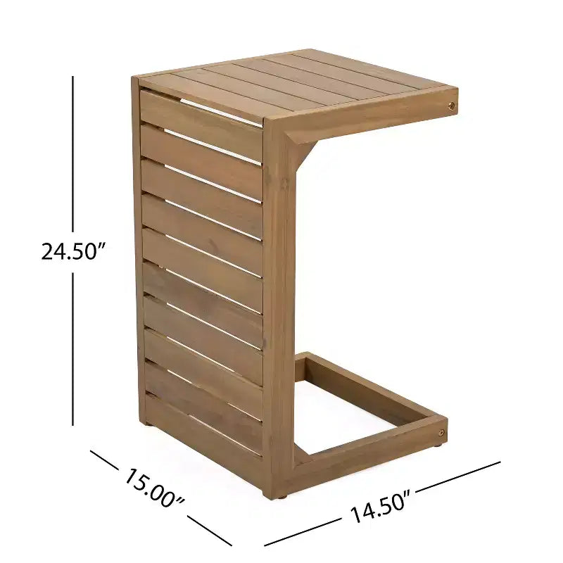 Christopher Knight Home Grein C-shape Acacia End Table