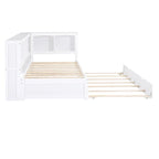 Twin Size Daybed with Trundle, Storage Cabinets and USB Ports