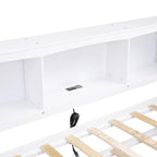 Twin Size Daybed with Trundle, Storage Cabinets and USB Ports