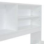 Merax Full Size Wood Daybed with Cabinets, Shelves and 4 Drawers