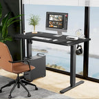 Electric Height Adjustable Standing Desk,Sit to Stand Ergonomic Computer Desk,Black,55 x 24