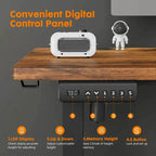 Electric Height Adjustable Standing Desk,Sit to Stand Ergonomic Computer Desk,Black,55 x 24