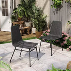 Christopher Knight Home Wtroup Rattan Webbing Iron Frame Dining Chair