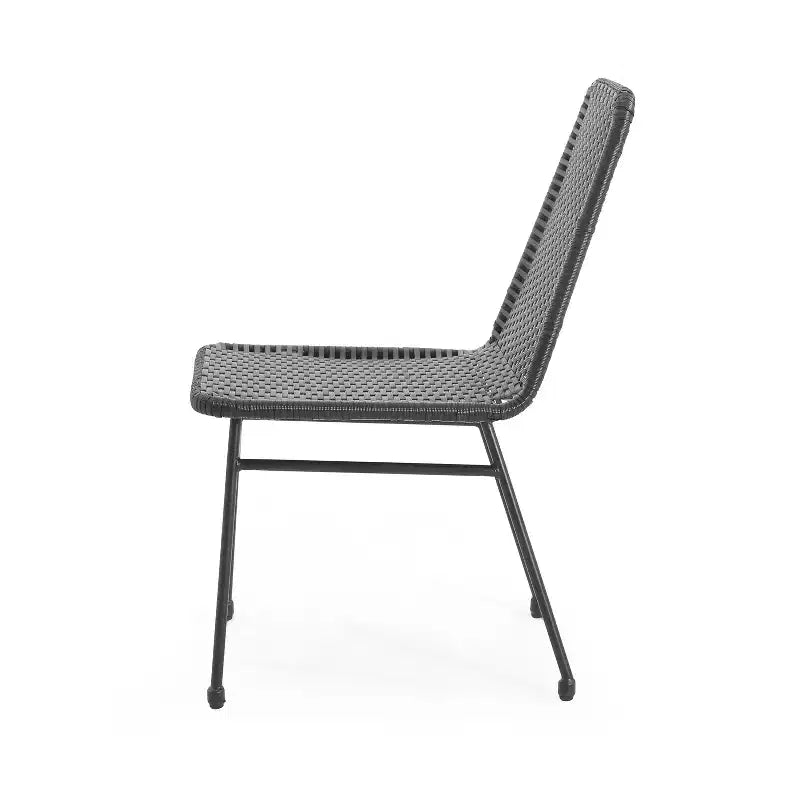 Christopher Knight Home Wtroup Rattan Webbing Iron Frame Dining Chair