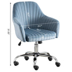 Accent chair Modern home office leisure chair with adjustable velvet height and adjustable casters