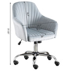 Accent chair Modern home office leisure chair with adjustable velvet height and adjustable casters