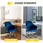 Accent chair Modern home office leisure chair with adjustable velvet height and adjustable casters