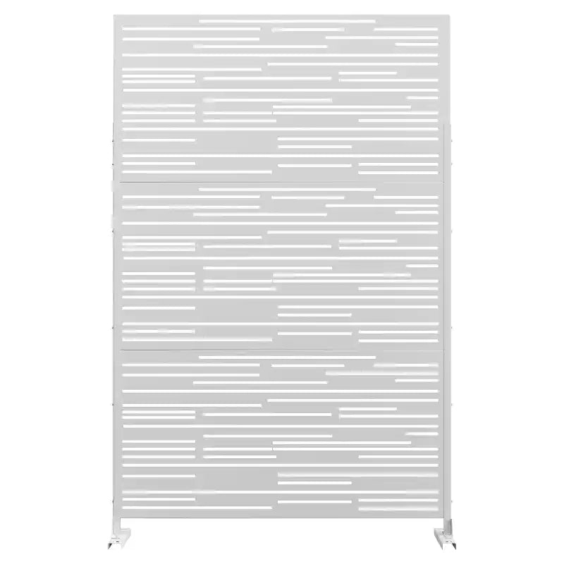 PexFix 72 in. x 47 in. Outdoor Metal Privacy Screen Garden Fence in Shine Pattern in Black