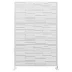 PexFix 72 in. x 47 in. Outdoor Metal Privacy Screen Garden Fence in Shine Pattern in Black