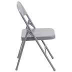 4 Pack Triple Braced & Double Hinged Metal Folding Chair