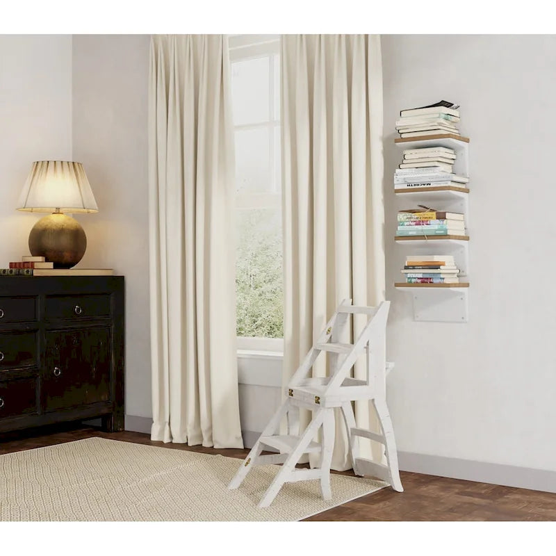 Carolina Living Folding Library Chair - Antique White