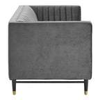 Devote Channel Tufted Performance Velvet Loveseat