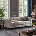 Chesterfield Linen Fabric Sofa